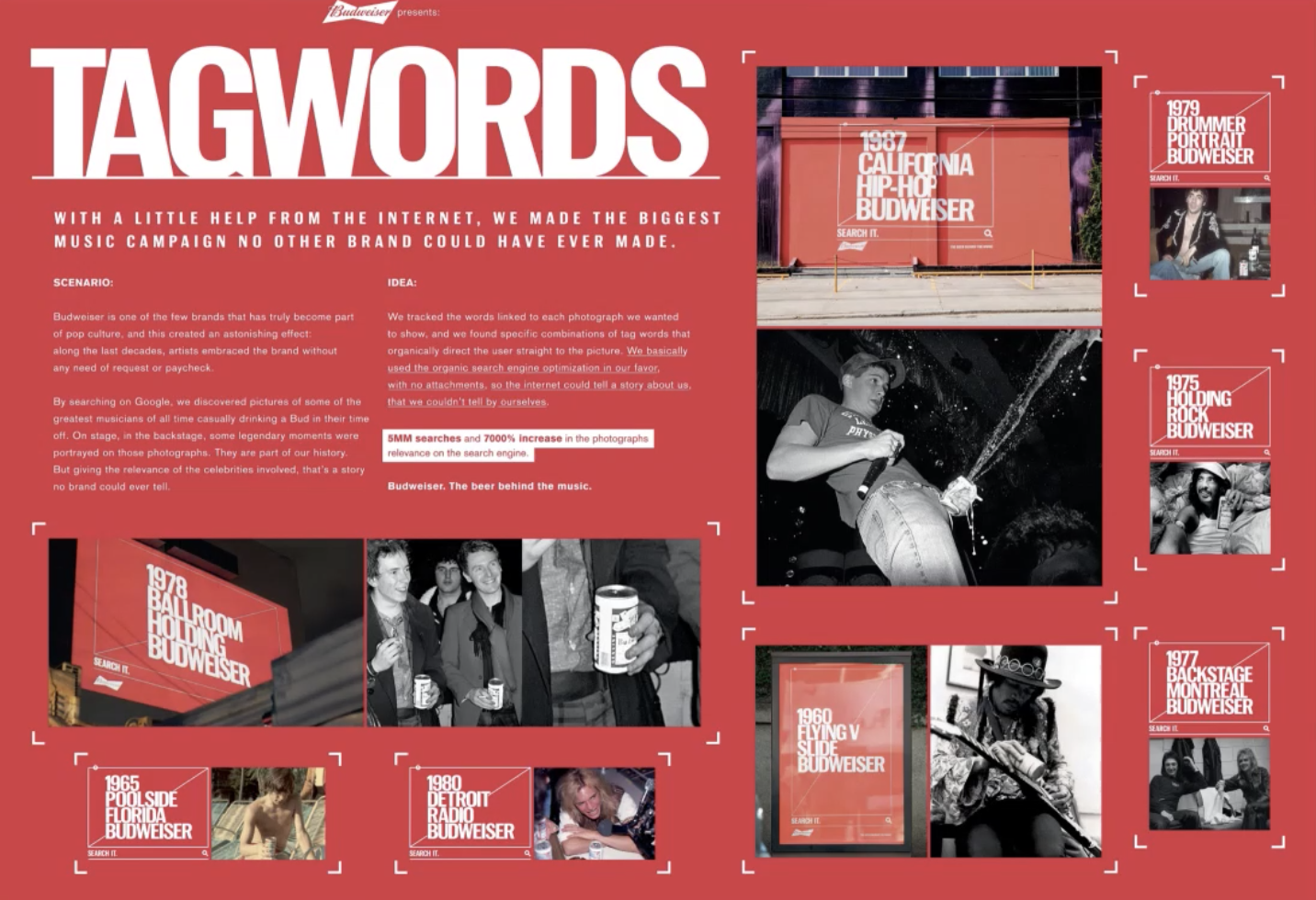 Budweiser TagWords — Cannes Lions 2018 campaign board